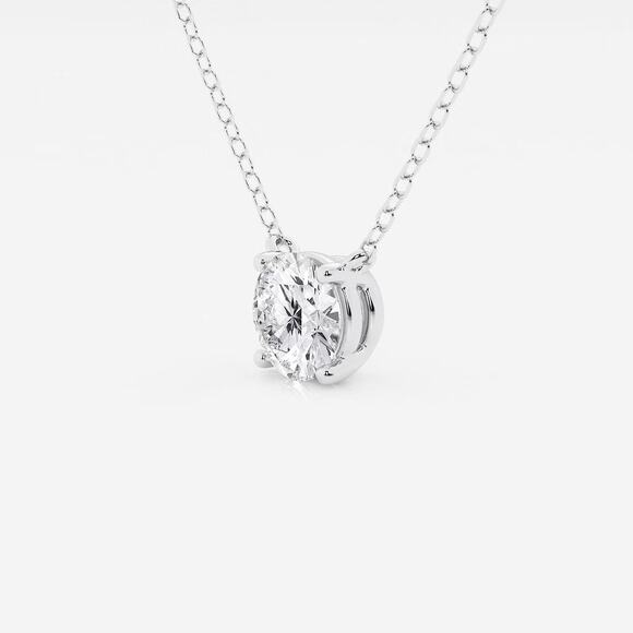 NEW GROWN BRILLIANCE 3/4 CT Round Lab Grown Diamond Solitaire Pendant (GH, SI2+) - Picture 2 of 12
